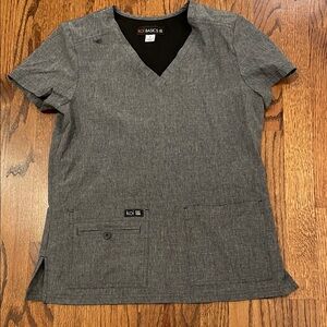 Koi Basics Charcoal V-Neck Scrub Top